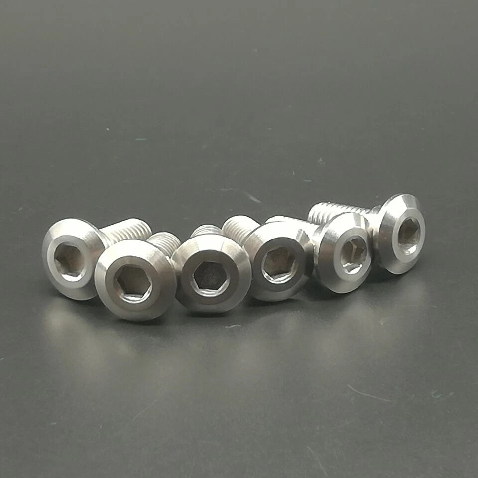 Tornillo de perno de rotor de freno trasero de titanio Ti M8x20 mm para Yamaha 6 piezas Foto 3 de 4