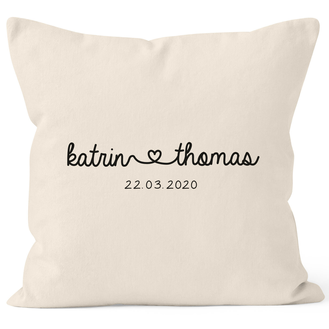 Чехол для подушки С Персонализированным Подарком Имя Партнера И Дата Которого Могут Быть Изменены Индивидуально 3790₽