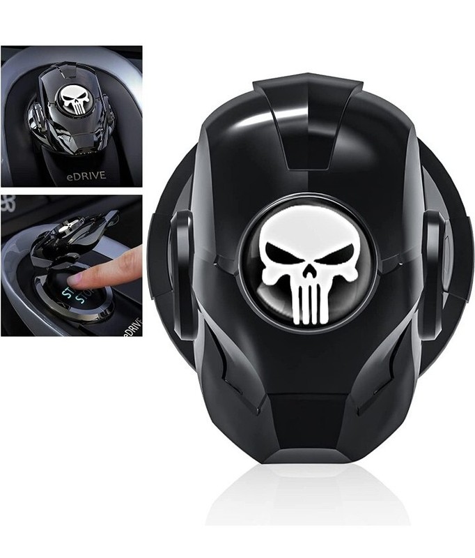 Miytsya 1 PC Car One Touch Start Stop Button Cover Sticker, 0.9In Lead Alloy Pla
