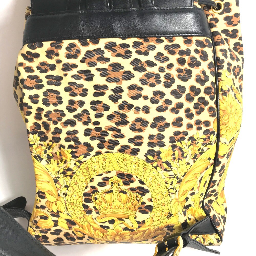 VERSACE vintage leopard backpack bag Backpack PVC / Leather  display picture 3