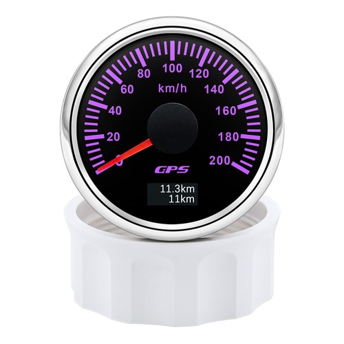 2"52mm GPS Speedometer Gauge 0-200Km/H Waterproof for Motorcycles Boat Car Truck - Picture 9 of 13