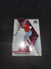 Eugenio Suarez 2021 Panini Mosaic Prizm WHITE SPARKLE SSP Cincinnati Reds