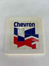 Chevron Gas Oil Company Vintage Game Puzzle Logo Slide Square Advertising