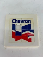 Chevron Gas Oil Company Vintage Game Puzzle Logo Slide Square Advertising