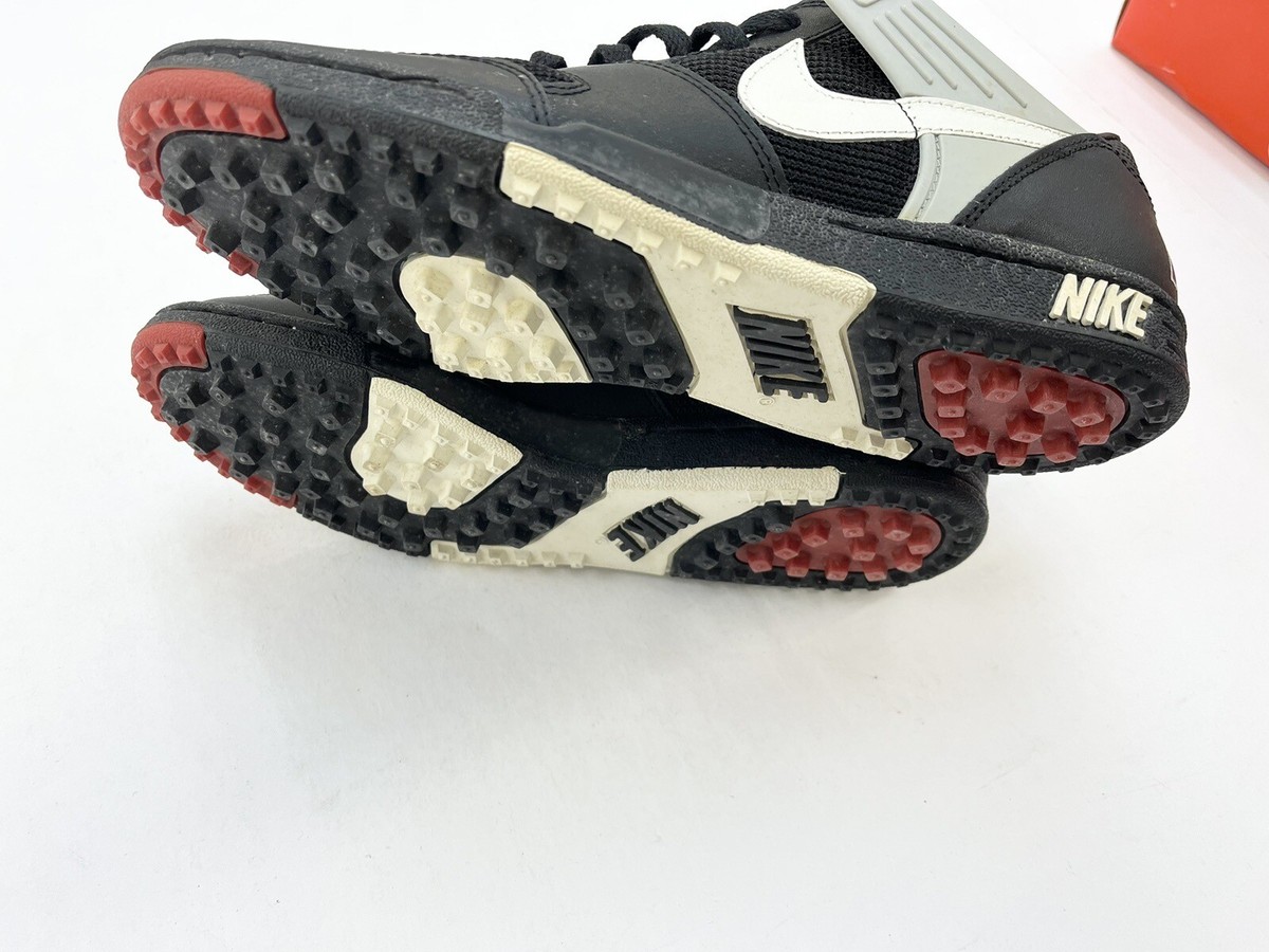 mako 1989 Nike Mako 150X TURF Black White Red Leather Sz 8.5 Men