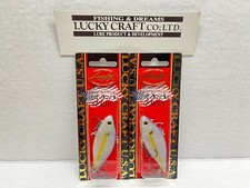 LUCKY CRAFT LV-MAX 500 LIPLESS CRANKBAIT - Lot Of 2 - CHARTREUSE SHAD - NEW