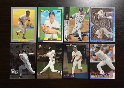 WADE BOGGS (8) Card Lot w/ Inserts & Parallels - Yankees Red Sox Rays