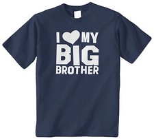 I Love My Big Brother Kids Youth T-Shirt Tee Heart Bro Sibling Family Cute