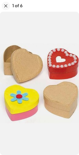 Baker Ross E3917 Heart Shaped Box, for Kids to Paint, Decorate and Personalise - Picture 4 of 5