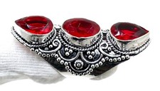 Mozambique Garnet Handmade 925 Sterling Silver Statement Ring-Mother's Day Gift