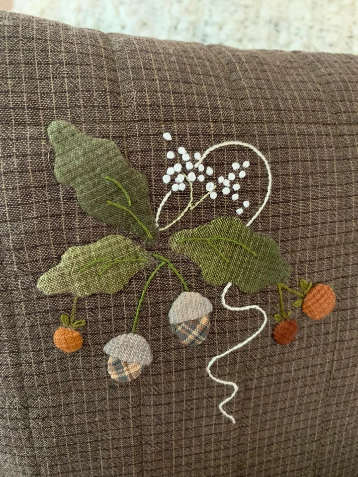 Funda de almohada decorativa con apliques de retazos hecha a mano 12 pulgadas x 16 pulgadas, 16 pulgadas x 16 pulgadas Foto 4 de 4