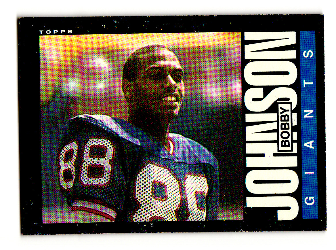 1985 Topps Bobby Johnson Football Card #118 New York Giants          