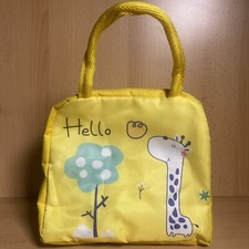 Borsa Pranzo Isolante Termico per Bambini Gialla con Grafica Giraffa/Albero