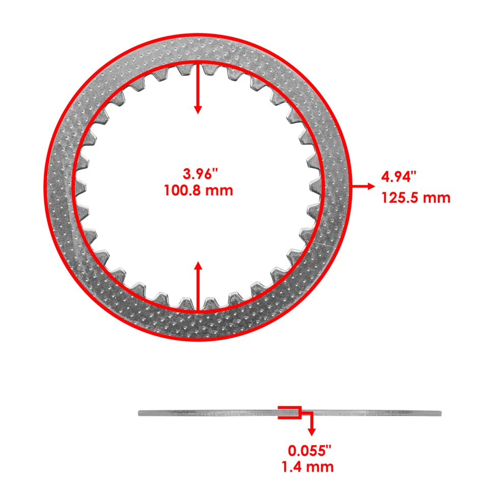 Clutch Friction Steel Plates Kit for Honda CBR300R 2015-2020 / CB300F 2015-2018 - Imagen 4 de 4