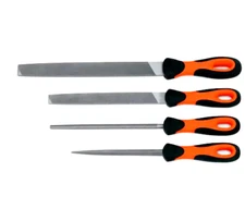 SNAP ON TOOLS SGFMX104 O ORANGE 4pc Soft Grip Handle Mixed File Set NEW +