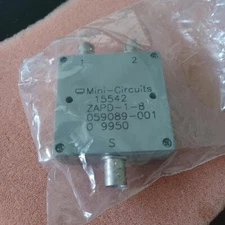 1 PC MINI CIRCUITS ZAPD-1-8 rp-bnc bulkhead male splitter 3db 1mhz NEW