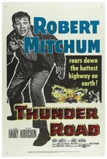 Thunder Road 1958 - Robert Mitchum - Vintage Classic Movie Poster