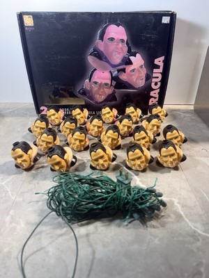 1996 Halloween Dracula Vampire Blow Mold String Lights Pumpkin Hollow NEW (B)