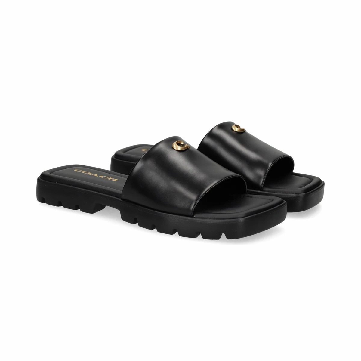 Coach Leather Upper Slide Sandals for Women for sale | eBay