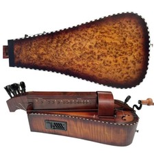 Rare Solid wood Hurdy Gurdy with Pick up, Electric Hurdy Gurdy, Bird's eye wood