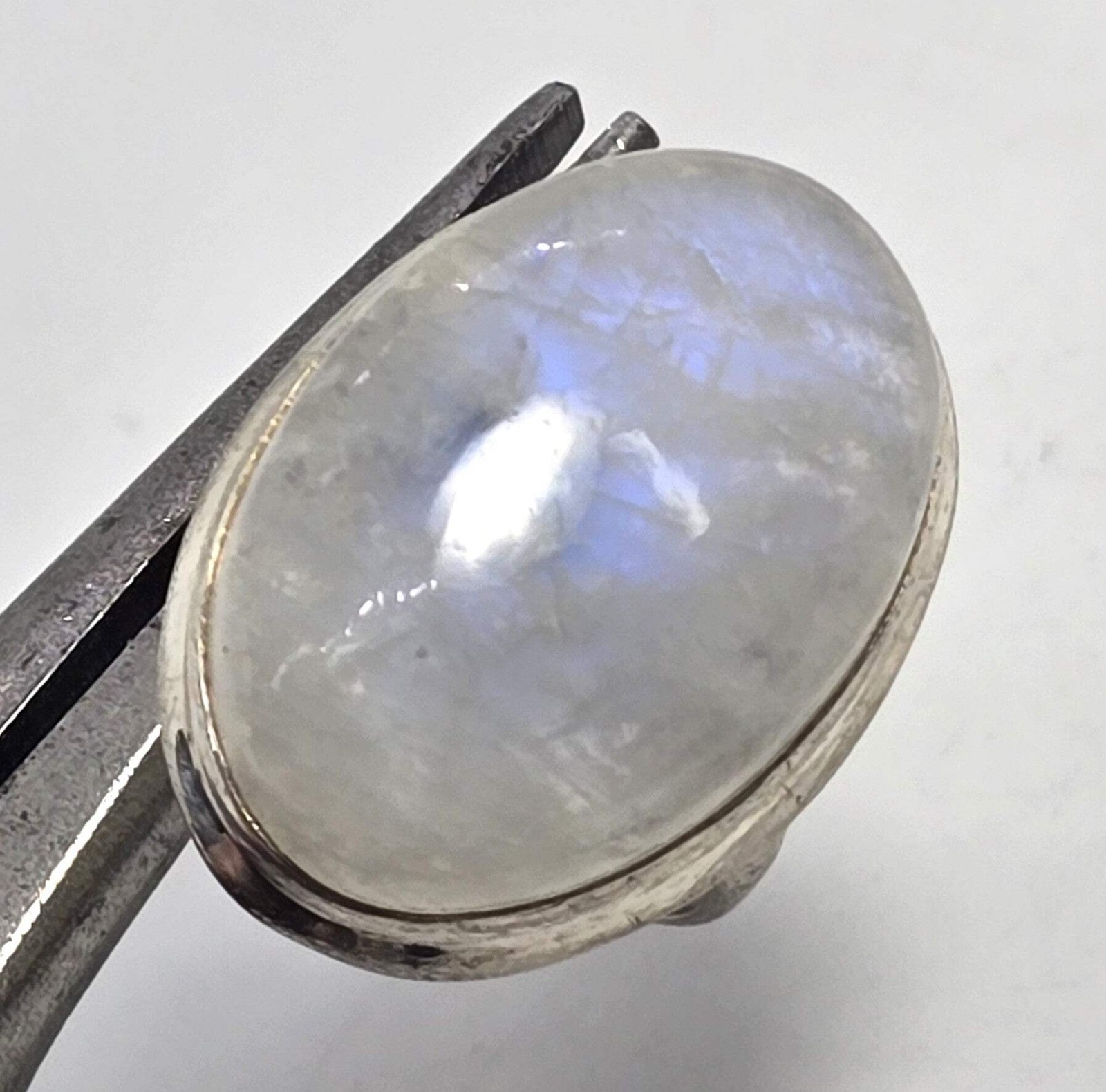 Blue Moonstone large open work solid sterling sil… - image 3