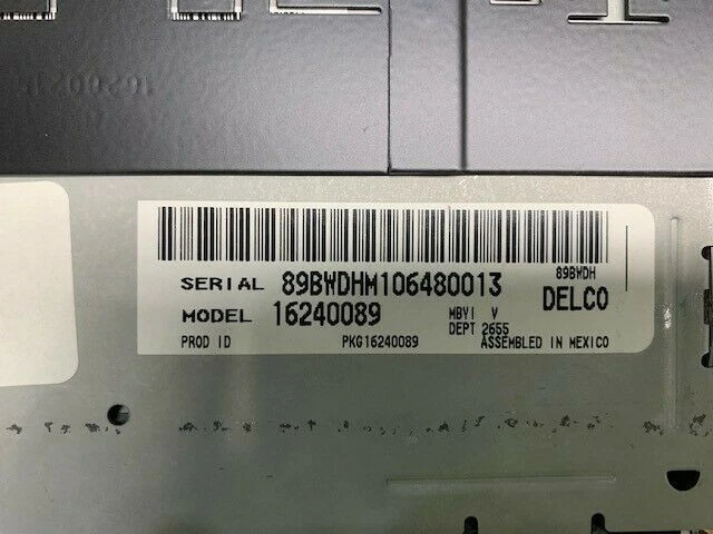 AC DELCO DELCO RADIO HEAD 16240089 NEW OEM - Image 2 of 4