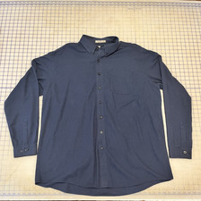 LL Bean Shirt Mens Large Blue Button Down Traditional Fit Cotton Pocket Casual