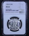 1943-S Walking Liberty Half Dollar - 50c NGC MS65 - Flashy And Lustrous!