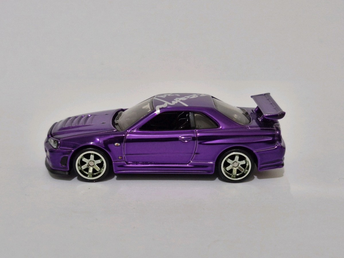 HOT WHEELS RLC NISSAN SKYLINE R34 PURPLE LOOSE SIGNED BY P