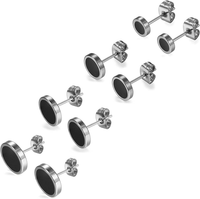 Ohrstecker Knopf, 6~12Mm Edelstahl Ohrstecker Rund GestüT Stecker Ohrringe Ohrhä