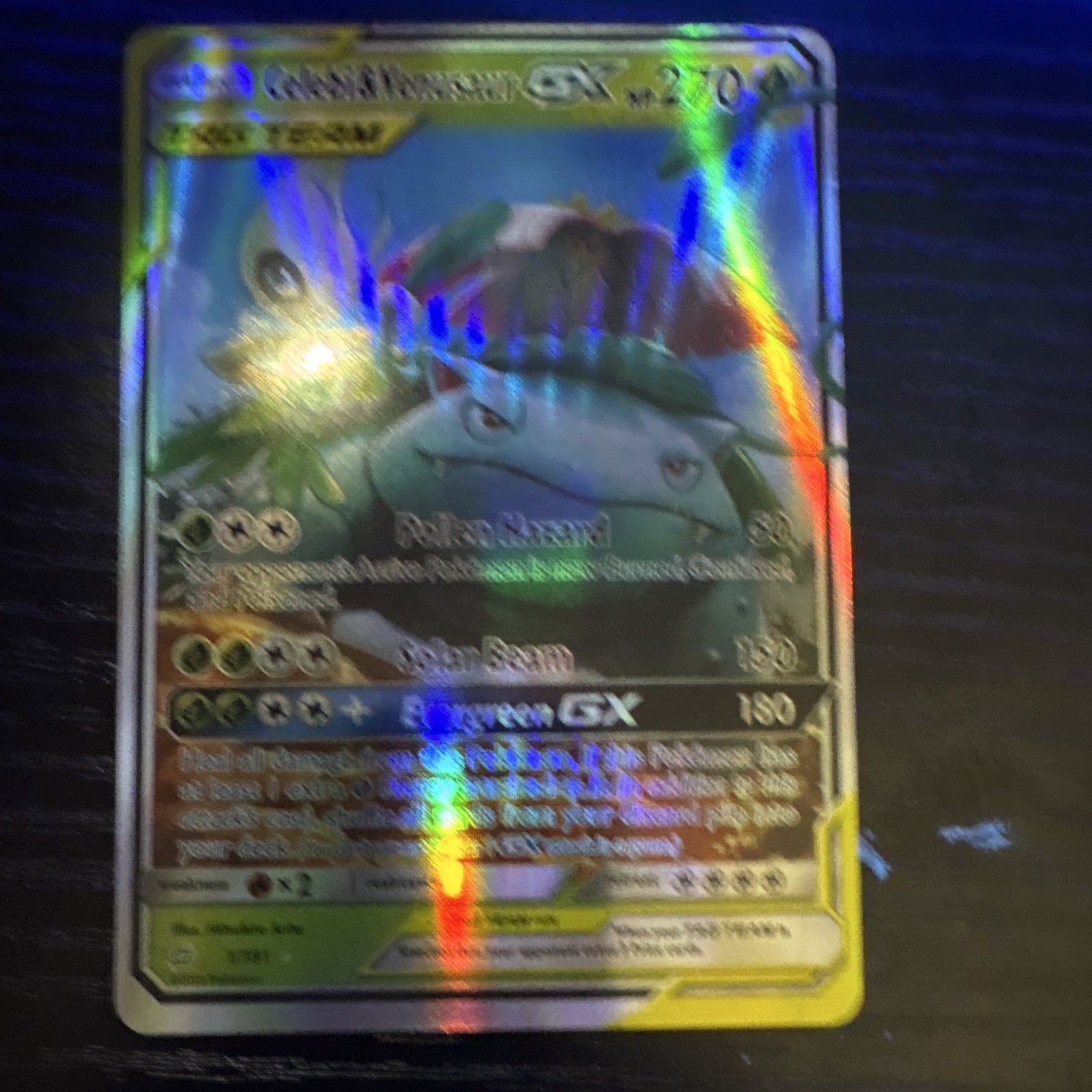 Celebi & Venusaur GX TAG TEAM Ultra Rare Full Art Holo Team Up 1/181