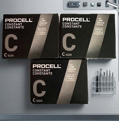 36 Duracell Procell C Constant Alkaline Batteries (3 cartons of 12 each) 2032+