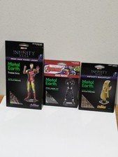 3 Metal Earth Avengers Steel Model Kits- Iron Man, Black Panther, Gauntlet- New
