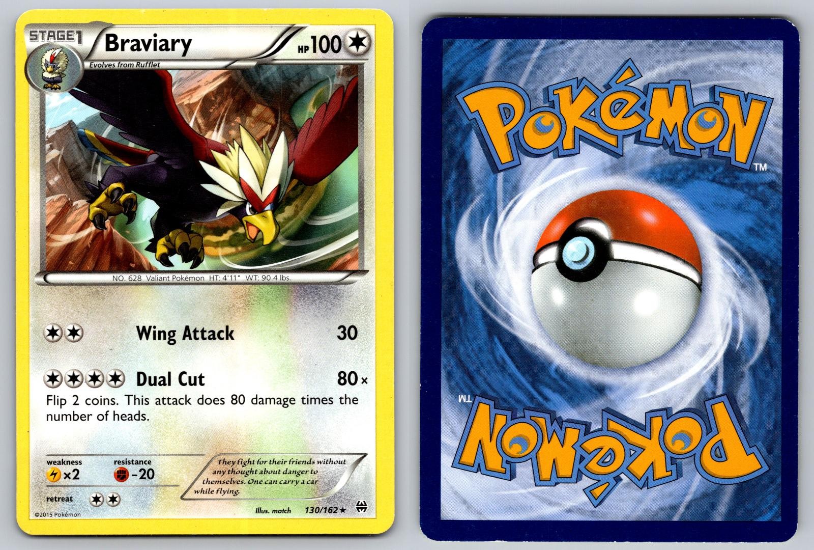 BRAVIARY 130/162 RARE BREAKTHROUGH POKEMON NM/M