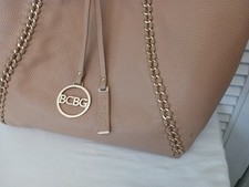 bcbg paris REVERSIBLE TOTE with matching POUCH purse crossbody Shoulder Bag