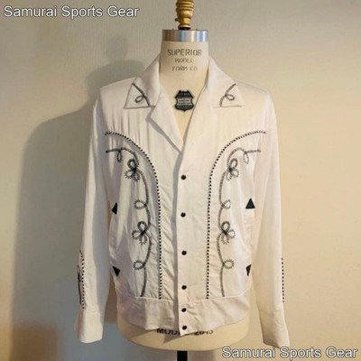 H BAR C Western Jacket S White Vintage USA Made Style | eBay