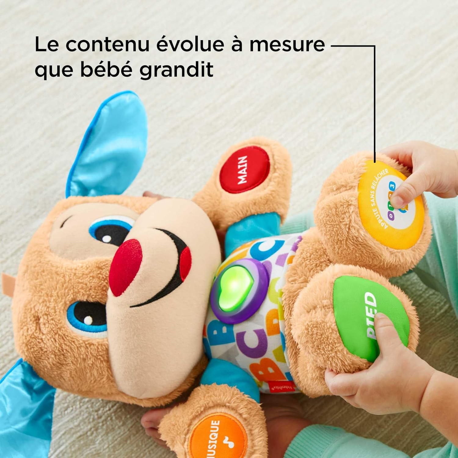 Fisher-Price Puppy Peluche interactive pour calmer et éveiller votre bébé