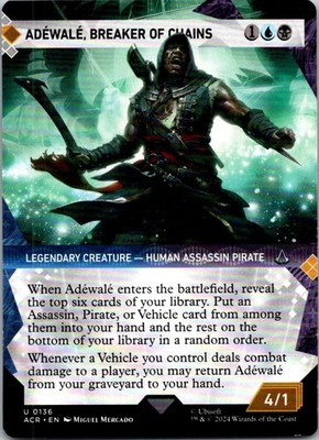 Magic the Gathering HP Adewale, Breaker of Chains Showcase Assassin's Creed MTG