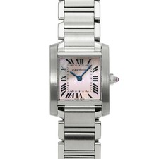CARTIER Tank Française Sm W51028Q3 Pink Ladies Used Watch #33810