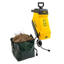 2500W Electric Shredder Wolf Garden Chipper 45L Collection Bag Branch Shredder