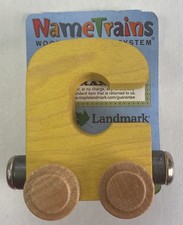 Maple Landmark Inc. 100030 NameTrains "C" Yellow Wooden Letter Car
