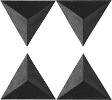 4 Pack Ceiling Corner Bass Traps - Acoustic Foam for Home Studio Soundproofing