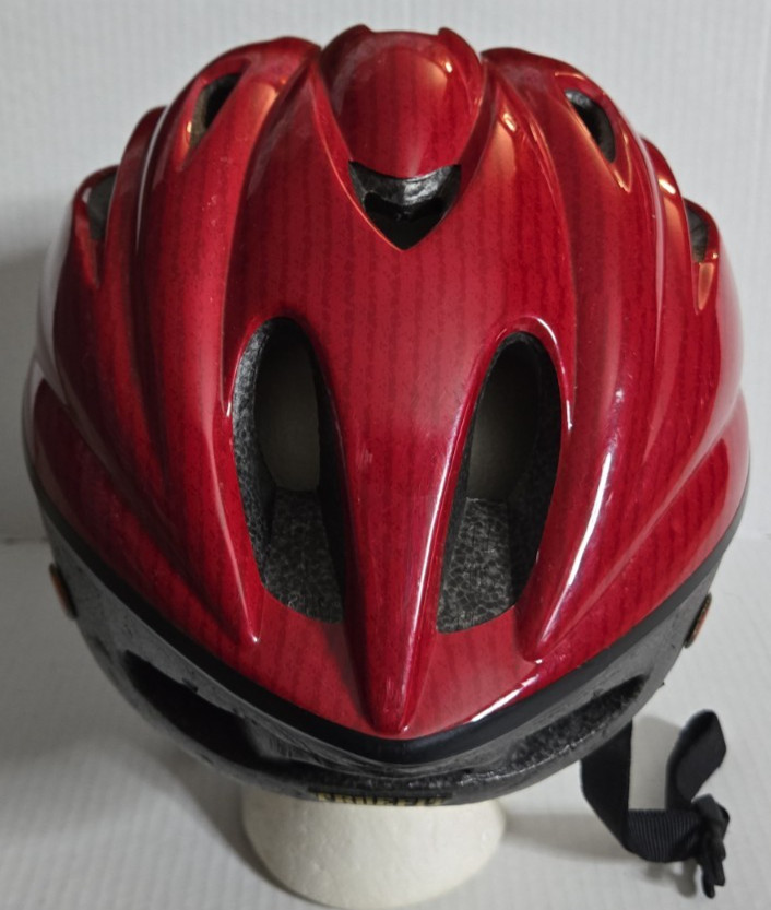 SCHWINN Typhoon Adult Bike Bicycle Helmet, Red w/ Visor, Vents, Cushioned