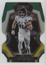 2022 Panini Select Premier Level Green & Yellow Prizm Die-Cut Chad Muma 1e1b
