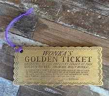 Custom Handmade WOOD Willy Wonka's Golden Ticket Ornament PERSONALIZE AVAILABLE