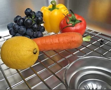 Serene Valley Sink Bottom Grid  26-1/2" X 14-1/2" Centered 5" Drain with Corner