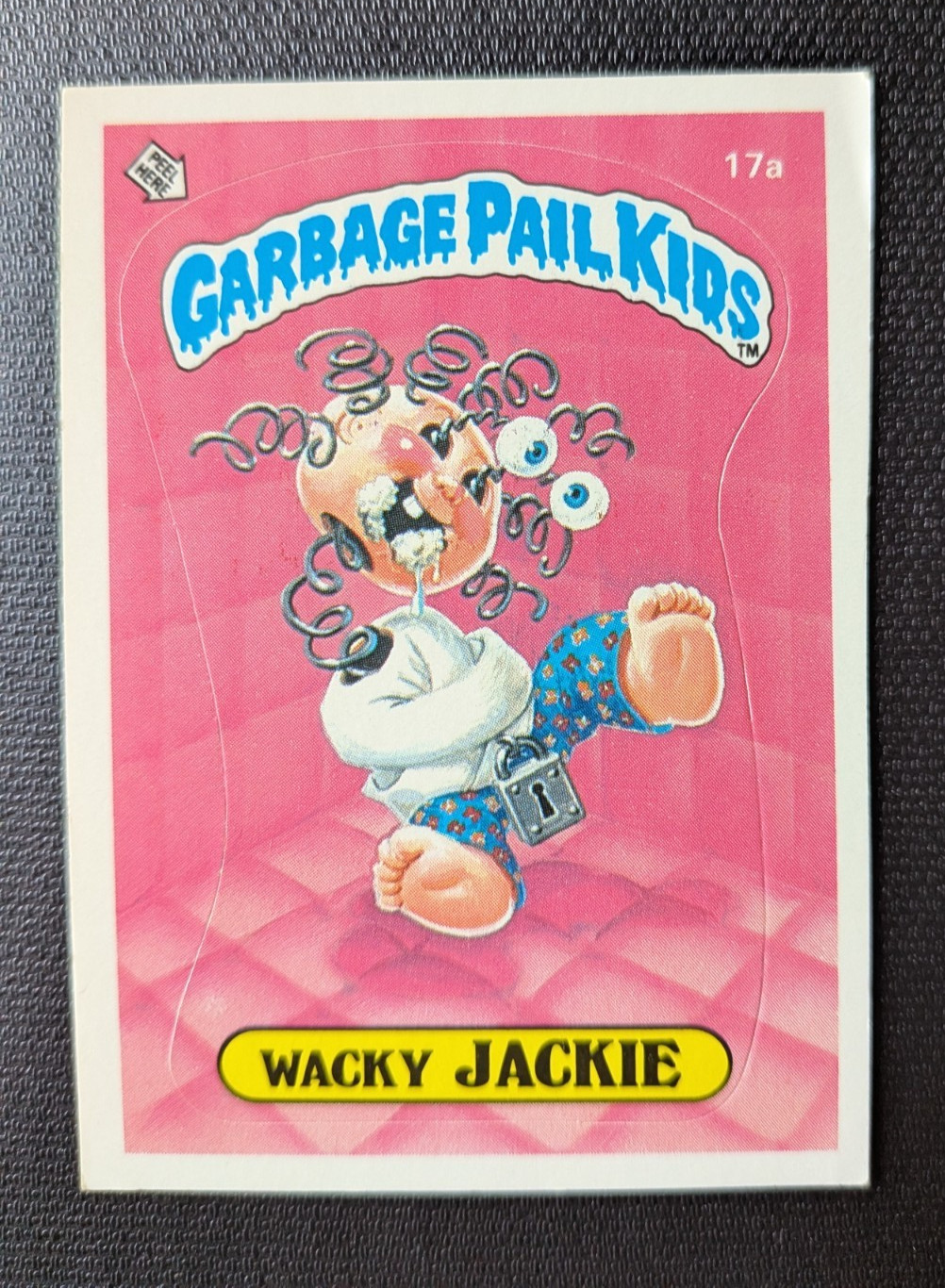 1985 Topps Garbage Pail Kids Card Wacky Jackie 17a 1st Series