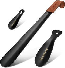 Shoe Horn Long Handle Metal 3 Pack Seniors Men Women No Bending Boot Helper Set