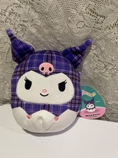 Squishmallow Kellytoy Plush Hello Kitty Sanrio Kuromi Plaid New 2023 with Tag
