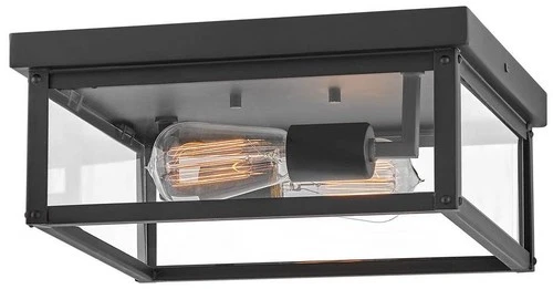 Hinkley Beckham 12" Wide Black Outdoor Ceiling Light - Picture 2 of 10